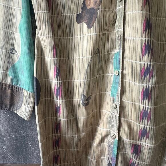 THEBE MAGUGU Sangoma Bone Printed Shirtdress Size Large - Picture 10 of 15